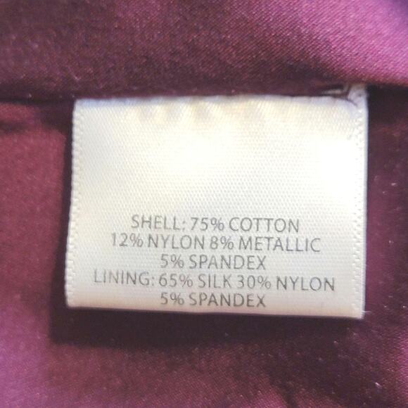 Eileen Fisher V Neck Sleeveless Shirred Cotton Silk Purple Midi Dress Size 10 - Picture 14 of 16